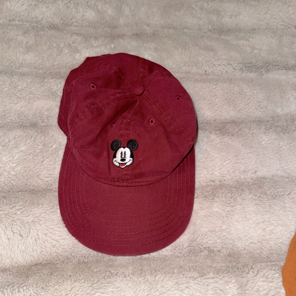 Maroon Mickey Mouse Cap